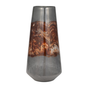 Elegante vaso in vetro per l'arredamento del soggiorno, forma scultorea, base appoggiata al pavimento, vaso decorativo per fiori - Product Image 2