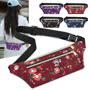 Outdoor Running Waist Bag Nylon Waterproof Zippered Pocket Multi Functional Sport <b>Belt</b> Bag For Men Women Travel Use - Product Image 1