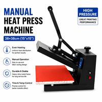 Presse à chaud 38x38cm (15x15 pouces) pour sublimation, transfert thermique, impression de logos sur t-shirts, DTF, HTV, et pressage de vêtements