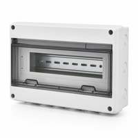Boîte de distribution industrielle extérieure Wanbo-549, IP65, étanche, résistante aux UV, en ABS, boîte électrique, rail DIN, OEM