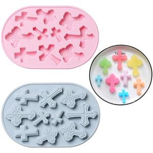 ซิลิโคนรูปทรงกากบาทสำหรับทำขนม, เยลลี่, ช็อกโกแลต, ตกแต่งเค้ก DIY, สร้อยเรซิ่น และแม่พิมพ์น้ำแข็ง - Product Image 1