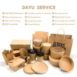 Daypack Embalaje personalizado Comida para llevar Cajas de papel para aperitivos Ensalada Pollo frito y patatas fritas Fideos <span class=keywords><strong>Hambur</strong></span> Fiambreras de papel - Product Image 6