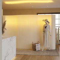 Paravent pliable en papier kraft M989 blanc, écran de séparation accordéon pliable pour appartement, studio, maison, mariage, bureau, décoration