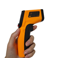 Thermomètre laser IR en plastique jaune LCD -50°C-550°C, capteur de température numérique sans contact, OEM/ODM IP43