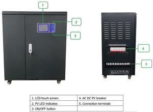 Système hybride hors réseau basse fréquence 10KW 12KW 15KW avec MPPT et transformateur d'isolement toroïdal - Product Image 2