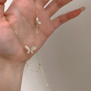 Colliers Papillon Œil de Chat Extravagants pour Femmes et Filles, Style Ins, Chaîne Plaqué Argent, Bijoux Cadeau - Product Image 5