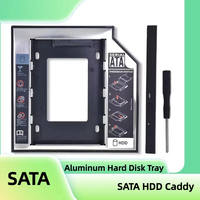 Carcasa Universal de Plástico y Aluminio para Disco Duro SATA 3.0 de 9.5mm, Adaptador de 2.5\" para SSD, CD, DVD a HDD, Carcasa para CD-ROM ODD Optibay