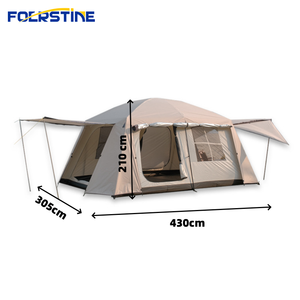 Produttore di tende Foerstine grande famiglia campeggio esterno tenda doppio strato parasole campeggio <span class=keywords><strong>3</strong></span> + persone 2 camere tenda Oxford - Product Image 5