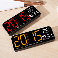 Jam Meja Digital LED Multifungsi Analog Ganda 9 Inci dengan Fitur Penghitung Waktu dan Countdown, Jam Dinding Pintar, Promo Hot Sale