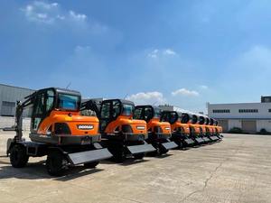 Usato DOOSAN 60W DX60W Mini escavatore a ruote 6 Ton anfibio Doosan ruota escavatore per la vendita con buone condizioni - Product Image 4