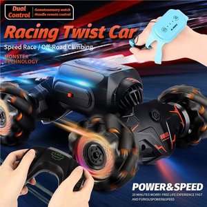 Voiture RC transformable avec contrôle gestuel et <span class=keywords><strong>télécommande</strong></span>, véhicule de drift et de cascades à rotation 360°, lumières LED et morphing automatique, câble USB, portée 30M - Product Image 5