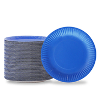 Assiettes en papier noires jetables, compostables, résistantes, biodégradables, micro-ondables, 10 pouces, pour les fêtes