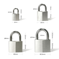 Cadenas de sécurité à double levier en alliage d'aluminium incrusté de diamants, modèle 30 mm, sans finition, pour valises
