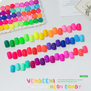 Dropshipping de vernis à ongles en gel fluorescent, 48 couleurs, ensemble rose, bleu, <span class=keywords><strong>vert</strong></span>, macaron, changeant de couleur, imperméable, pour salon - Product Image 2