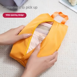 Tas <span class=keywords><strong>Organizer</strong></span> Pakaian Dalam untuk Perjalanan dengan Pegangan, Kantong Lipat Tahan Air dengan Ritsleting Tengah untuk <span class=keywords><strong>Bra</strong></span>, Kaus Kaki, dan Perlengkapan Mandi - Product Image 4