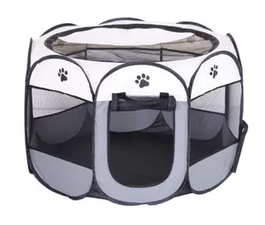 Portable pliant tente pour animaux de compagnie chien maison octogonale <span class=keywords><strong>Cage</strong></span> pour chat tente parc chiot chenil maison pour animaux de compagnie en plein air - Product Image 1
