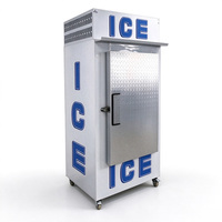 Congélateur à glace commercial 2300L en aluminium avec refroidissement par compresseur et éclairage LED pour restaurants