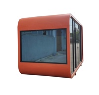 Maison conteneur préfabriquée en panneaux sandwich d'acier de 20 pieds, modèle Apple Cabin, avec porte en alliage d'aluminium, design moderne, pour usage commercial, haute qualité, amovible