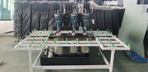 מקדחת וחריטה אנכית לזכוכית CNC 6.6 קילוואט עם 3 ראשים ומנוע, תפוקה גבוהה עבור זכוכית כיריים - Product Image 4