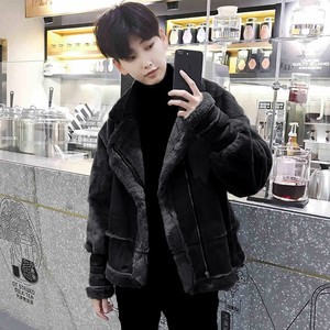 Les vêtements d'hiver en cuir coréen pour hommes sont épissés avec de la laine d'agneau et de la fourrure et les vestes et vestes rembourrées pour hommes sont rembourrées Wit - Product Image 3