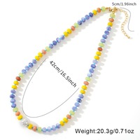 Collier de pierres précieuses semi-précieuses délicat collier de perles de tourmaline arc-en-ciel collier de perles de perles bijoux de charme pour les femmes