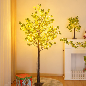 Luces LED para Árbol de Navidad, 180 cm, 136 LED, Hojas de Eucalipto, Decoración para el Hogar, Decoración para Fiestas Navideñas, Árbol Luminoso - Product Image 4