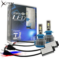 Lampu Mobil LED T1 Super Terang H1 H3 H4 H7 H11 Hb3 Hb4 Daya Tinggi 70W 6000K 7000 Lumen untuk Mobil Sepeda Motor Lampu
