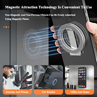 Logo personnalisé, métal double face, type Z, 360° °   Support de téléphone et tablette magnétique rotatif et pliable pour bureau
