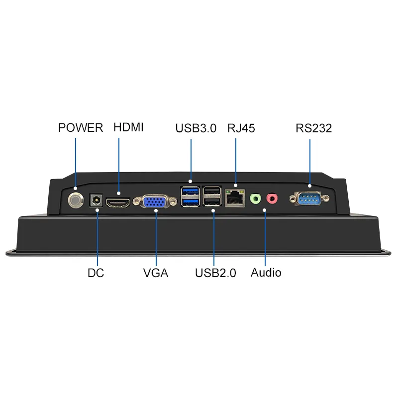 10,4 дюймов промышленный сенсорный экран монитор X86 generation3 i3 все в одном компьютер с промышленной панелью ПК linux