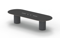 Table de réunion ovale ATWOKA, table de conférence moderne pour bureau, ensemble de table de salle de réunion