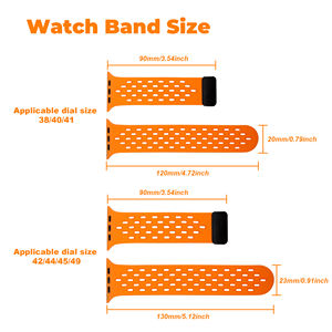 Cinghie sportive magnetiche regolabili in Silicone RYB per IWatch serie Ultra 9/8/7/SE/6/5/4/<span class=keywords><strong>3</strong></span>/<span class=keywords><strong>2</strong></span>/1 49mm 45mm 44mm 42mm 40mm - Product Image 3