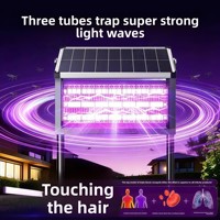 Piège à moustiques et insectes CXS solaire rechargeable à lumière UV double usage pour extérieur, maison et commerce
