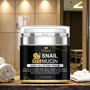 Korea lanjut siput Mucin 92 semua satu kolagen Vegan pelembap wajah krim pemutih memperbaiki <span class=keywords><strong>Ceramide</strong></span> Vitamin E mengencangkan 50mL - Product Image 5