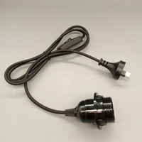 Cable de Extensión con Interruptor de Encendido/Apagado para Lámparas E27, Enchufe Australiano