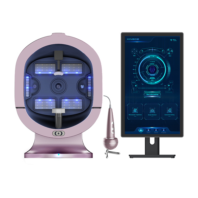 2025 New Arrival Handheld 3D AI Magic Mirror Skin Analyzer Face & Scalp Detection EU/JP Plug Compatible Skin Analysis Machine