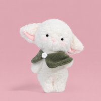 Peluche Agneau Blanc en Gros 22cm Douce et Hypoallergénique Certifiée EN71 CE Adorables Peluches pour Enfants