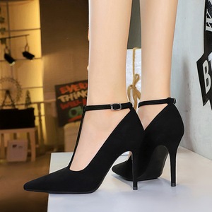 Scarpe da <span class=keywords><strong>Donna</strong></span> Sexy e Alla Moda in Morbida Pelle PU, Nuovi Tacchi Alti Sottili Primaverili per Cerimonie, Matrimoni e Feste, Stiletto <span class=keywords><strong>Nero</strong></span> in Taglie Grandi - Product Image 6