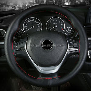 Funda Universal para <span class=keywords><strong>volante</strong></span> <span class=keywords><strong>de</strong></span> coche, cosido a mano, <span class=keywords><strong>cuero</strong></span> genuino, 38cm, 15 pulgadas, envío directo, Amazon - Product Image 4