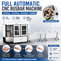 Máquina CNC de alta resistencia para doblar barras de cobre 50T con alimentación servo, ±0.1mm, doblado vertical plano, punzonado y corte 3 en 1, procesador de barras colectoras