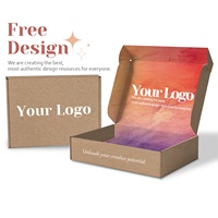 Boîte d'Expédition Ondulée Personnalisée. En Papier Kraft Rose pour Vêtements, avec Logo Personnalisé