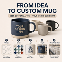 Taza térmica personalizada con asa alegre y interior brillante de seis tonos para colecciones de regalos temáticos de amor y exhibiciones en mostradores de cocina