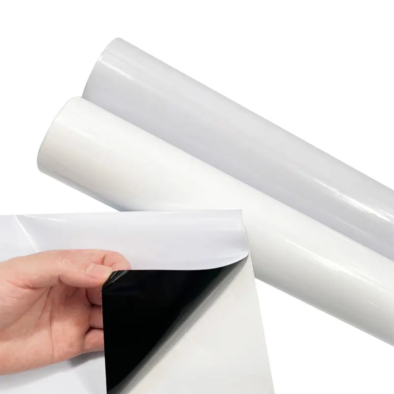 도매 인쇄 PVC 자체 접착 비닐 120g/140g/160g 흰색 광택 매트 에코 솔벤트 인쇄 자체 접착 비닐 롤
