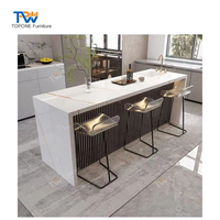 Table de bar miniature en marbre de design moderne pour la maison, meubles de maison