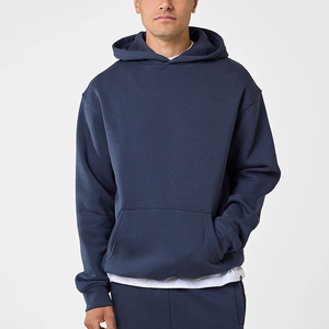 420GSM Sudaderas con capucha de algodón pesado de gran tamaño Unisex Drop Shoulder Pullover Streetwear Logotipo personalizado Fabricante a granel al por mayor - Product Image 3