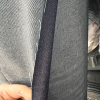 Colección de Telas Vaqueras Personalizadas y Económicas: Materiales de Algodón Elástico Tejido con Efecto Slub en Negro e Índigo
