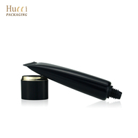 Ensemble d'emballages de tubes ovales en plastique noir pour soins de la peau, OEM personnalisé, 30 ml-200 ml, pour nettoyant visage, crème pour les mains, fond de teint