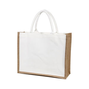 Sac fourre-tout écologique réutilisable, cadeau de remerciement, anniversaire, mariage, logo personnalisé, sac en jute, sac de plage d'été - Product Image 6