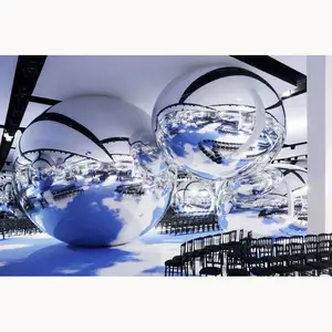 Op Maat Gemaakte Opblaasbare Ballon Zwevende Reflecterende Spiegelbal Voor Evenement