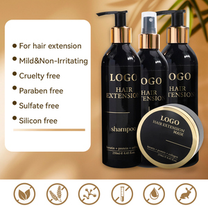 Sampo dan Kondisioner Ekstensi Rambut Protein Keratin Bebas Pewangi Sulfat dengan Logo Kustom OEM, Biotin untuk Meningkatkan Pertumbuhan Rambut - Product Image 5