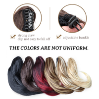 Extensions de cheveux queue de cheval à pince, postiche synthétique superposé pour femme, coiffure quotidienne
